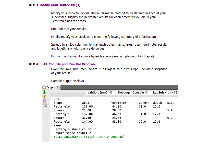 Solved differing shapes for various execution results. | Chegg.com