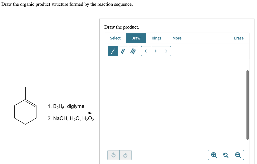 Solved Draw the organic product structure formed by the