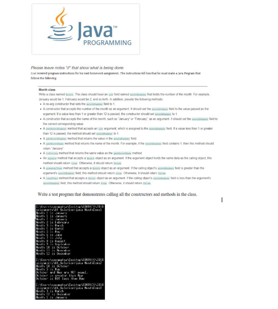 Solved Java PROGRAMMING Please leave notes "/" that show | Chegg.com