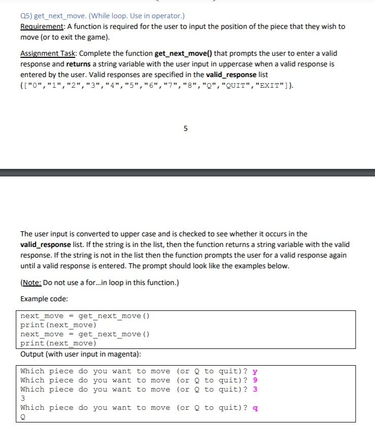 next method in python – next in python – etpy... Solved 05) get_next_move. (While loop. Use in operator.) | Chegg.com