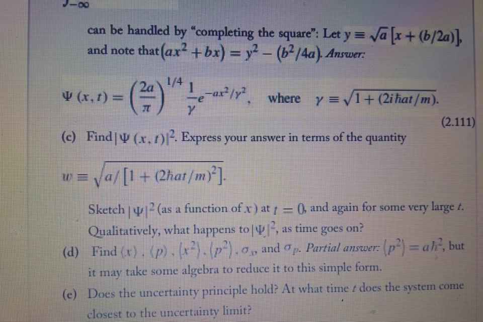 Solved V X 0 Ae Ar Problem 2 21 The Gaussian Wave P Chegg Com