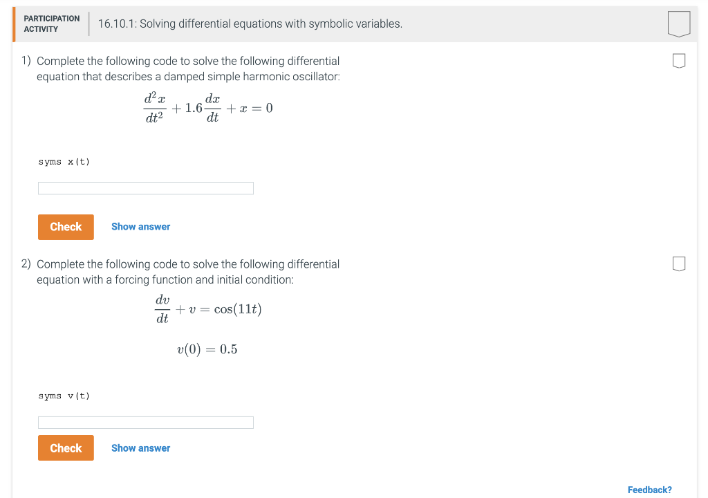 These questions based on Matlab program, so | Chegg.com