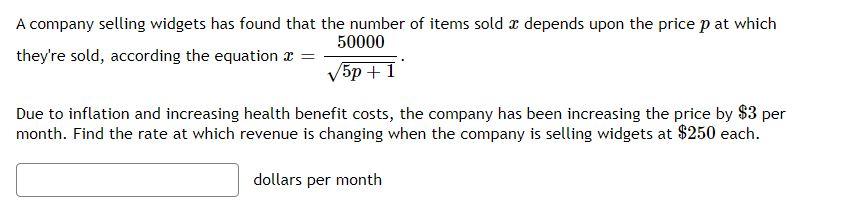 Solved A company selling widgets has found that the number | Chegg.com