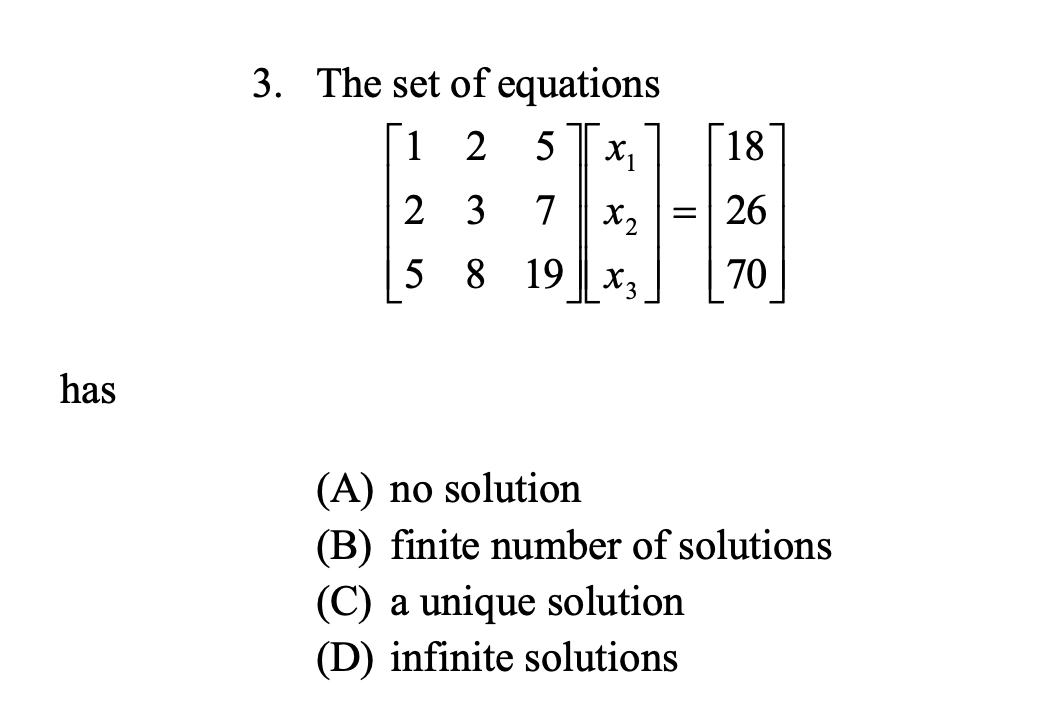 Solved Multiple-Choice Test Background 1. A 3x4 matrix can | Chegg.com