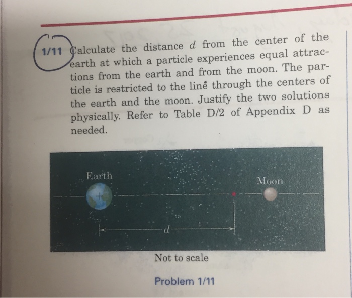 Calculate the distance d from the center of the earth | Chegg.com