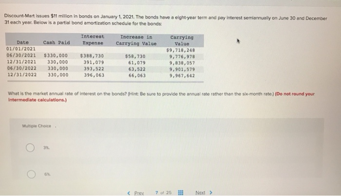 Solved Discount-Mart Issues $11 Million In Bonds On January | Chegg.com