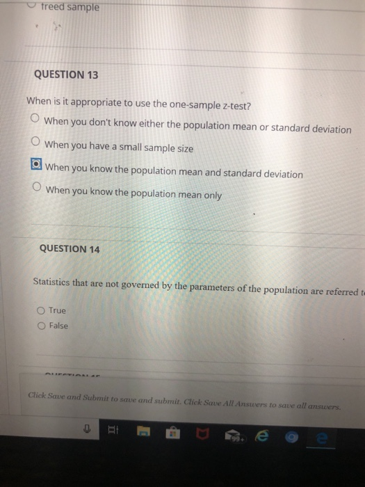 Solved when is it appropriate to use the one sample z test | Chegg.com