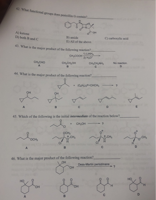 Solved 42. What functional groups does penicillin G contain? | Chegg.com