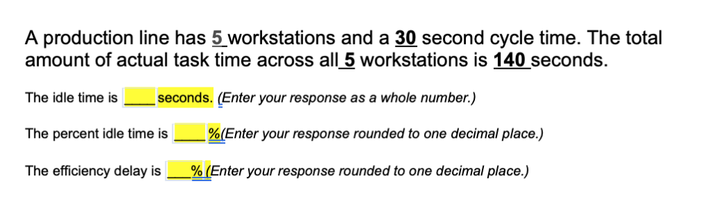 Solved A production line has 5 workstations and a 30 second | Chegg.com