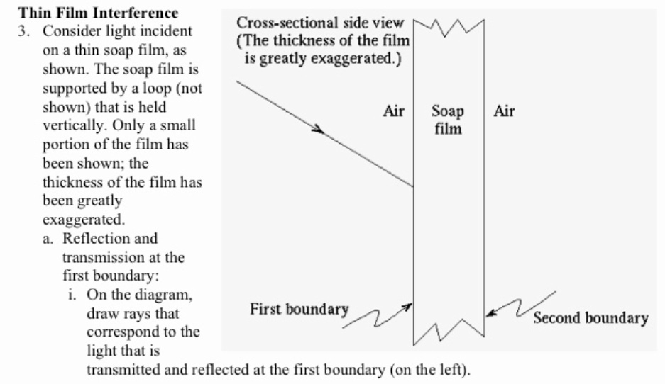 Solved Air Thin Film Interference Crosssectional Side Vi