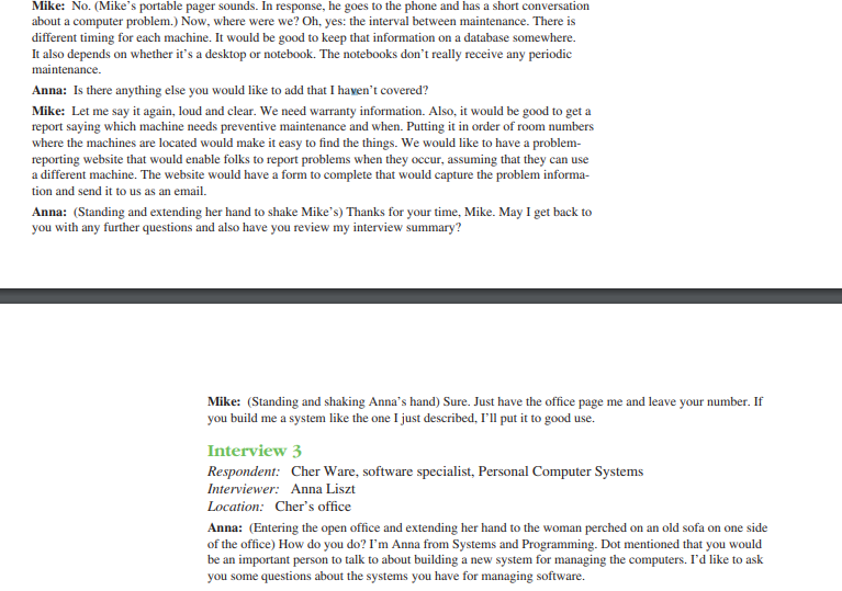 Solved E-1. Analyze the five interviews. In a paragraph, | Chegg.com