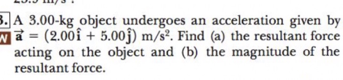 Solved A 3.00-kg object undergoes an acceleration given by a | Chegg.com