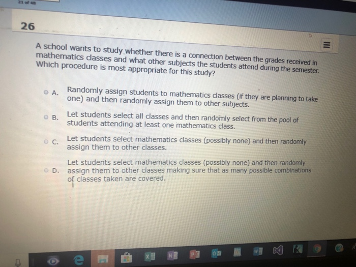 Solved 26 A school wants to study whether there is a | Chegg.com