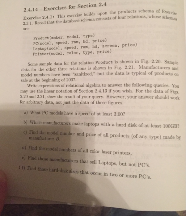 Solved Exercise 2.4.1: This exercise builds upon the | Chegg.com
