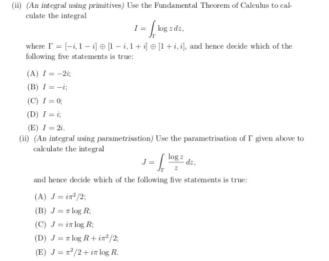 Solved (ii) (An integral using primitives) Use the | Chegg.com