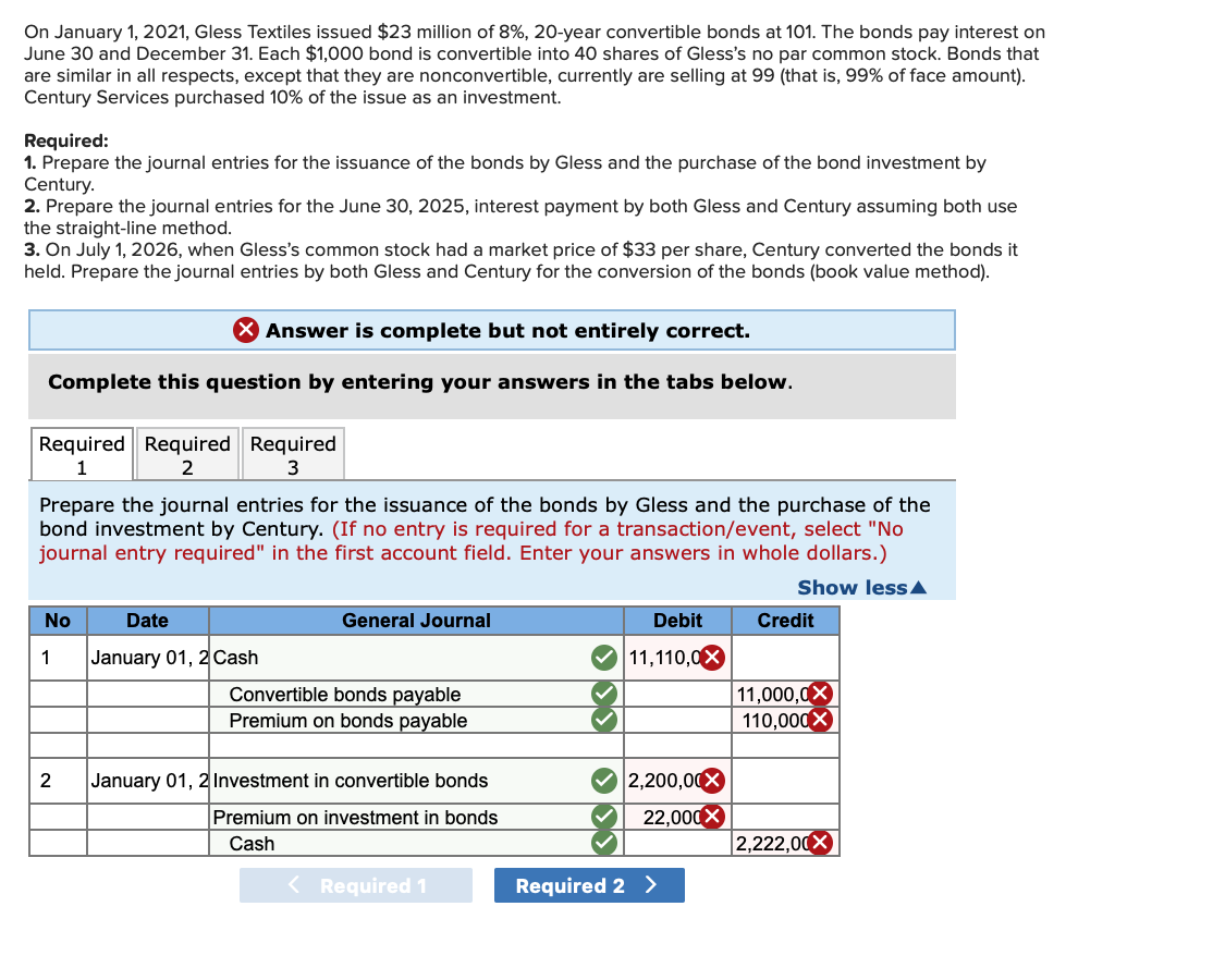 Solved On January 1, 2021, Gless Textiles issued 23 million