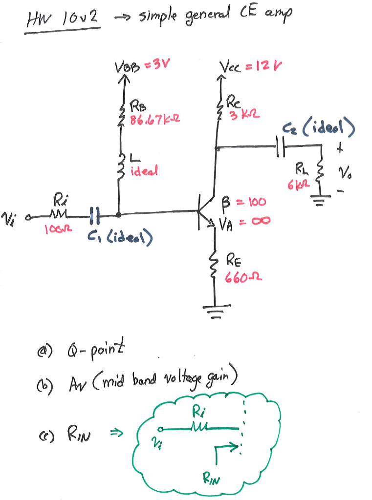 Hw 10v2 Simple General Ce Amp Vbb 3v Vcc 12v Srb Chegg Com