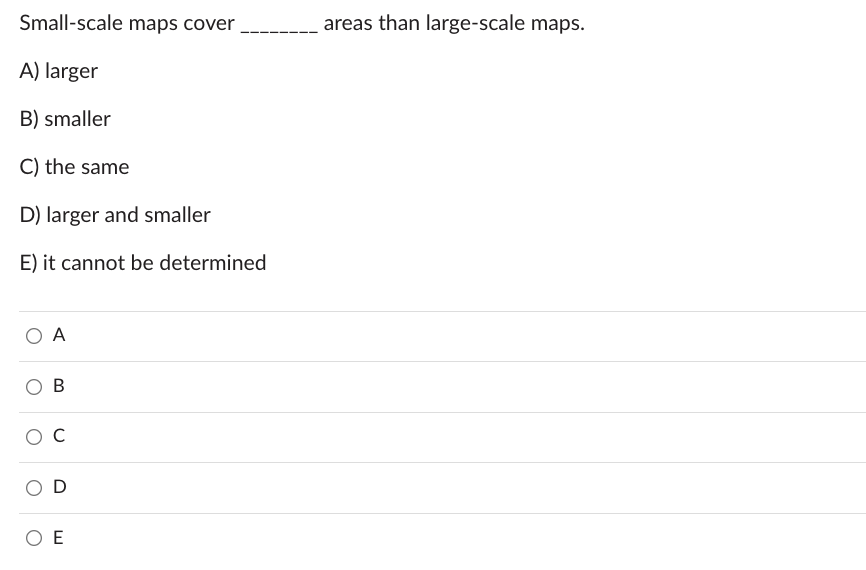 A map on a very large scale​ 