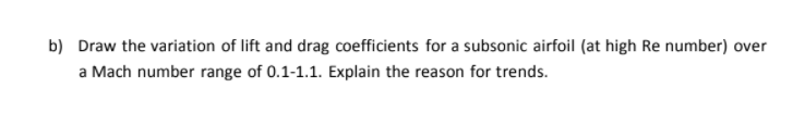Solved b) Draw the variation of lift and drag coefficients | Chegg.com
