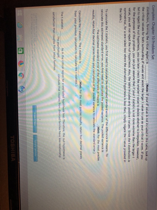 Solved Chapter 10 THE T TEST FOR TWO INDEPENDENT | Chegg.com