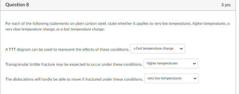 Solved Question 8 3 pts For each of the following statements | Chegg.com