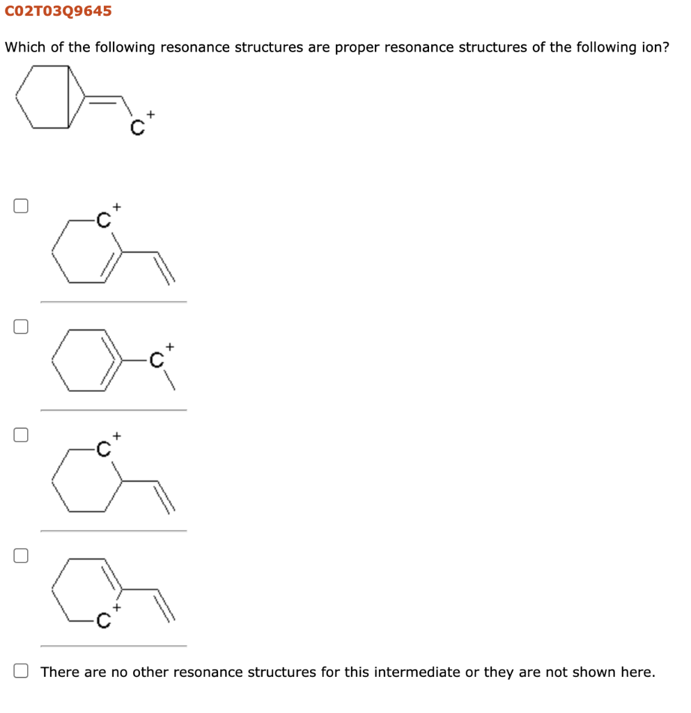 Solved Which Of The Following Resonance Structures Are | Chegg.com