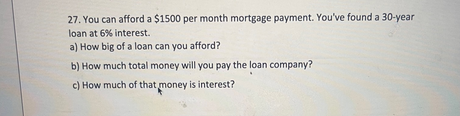 Mortgage For 1500 A Month