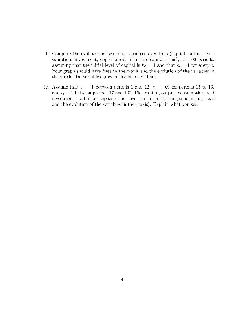 Solved 2. (10 points) Consider a Solow growth model like the | Chegg.com