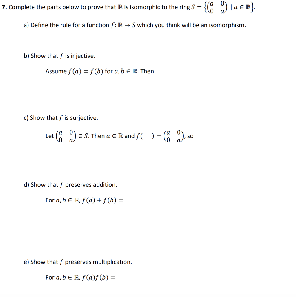 Solved 7. Complete the parts below to prove that R is