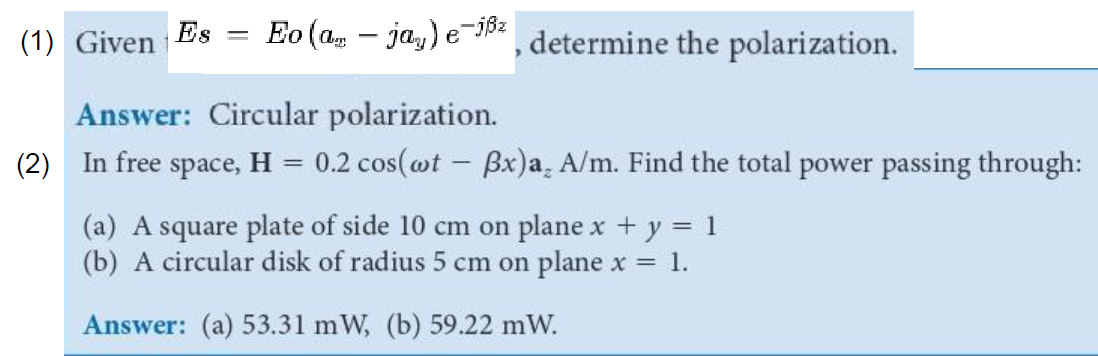 Solved 1 Given Es Eo Q Jay E Jssz Determine The P Chegg Com