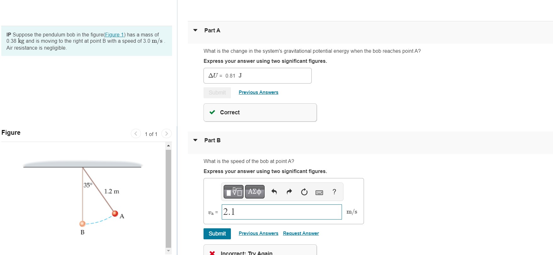 Solved IP Suppose The Pendulum Bob In The Figure(Figure 1) | Chegg.com