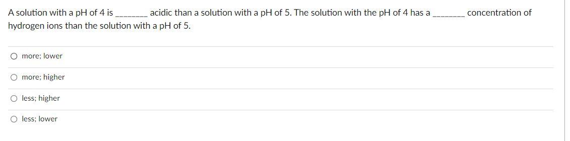 if the ph of a solution is 4.5 the solution is