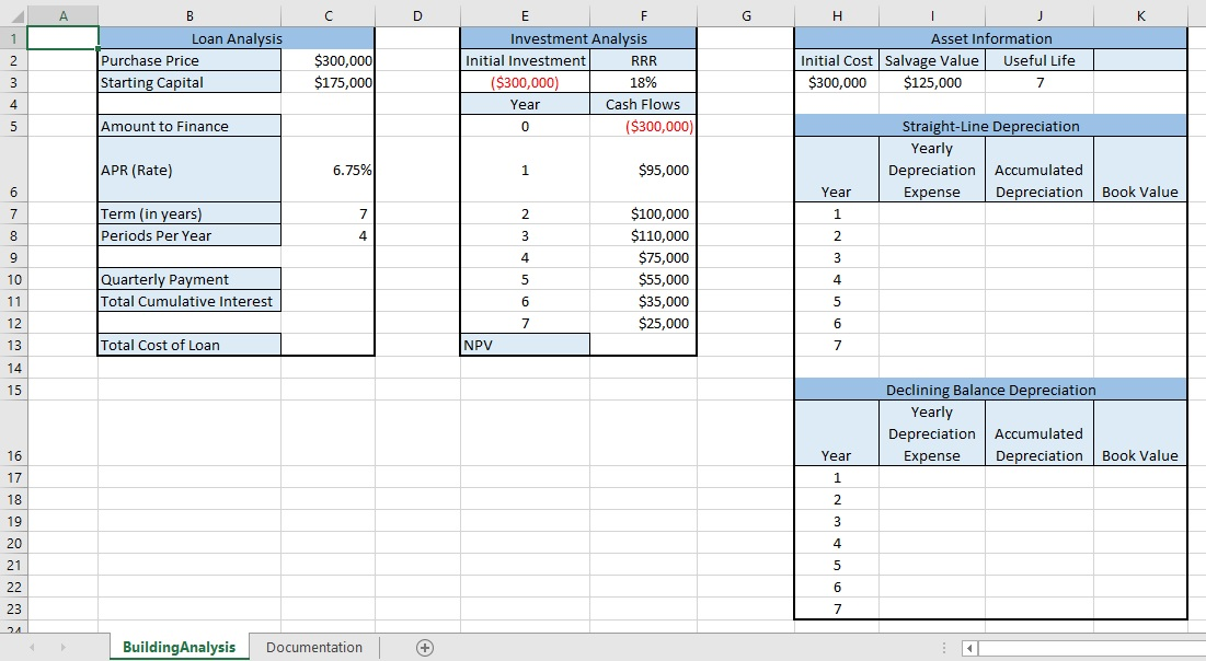 Solved YO16_XL_CH11_GRADER_PS2_AS - New Investment Analysis | Chegg.com