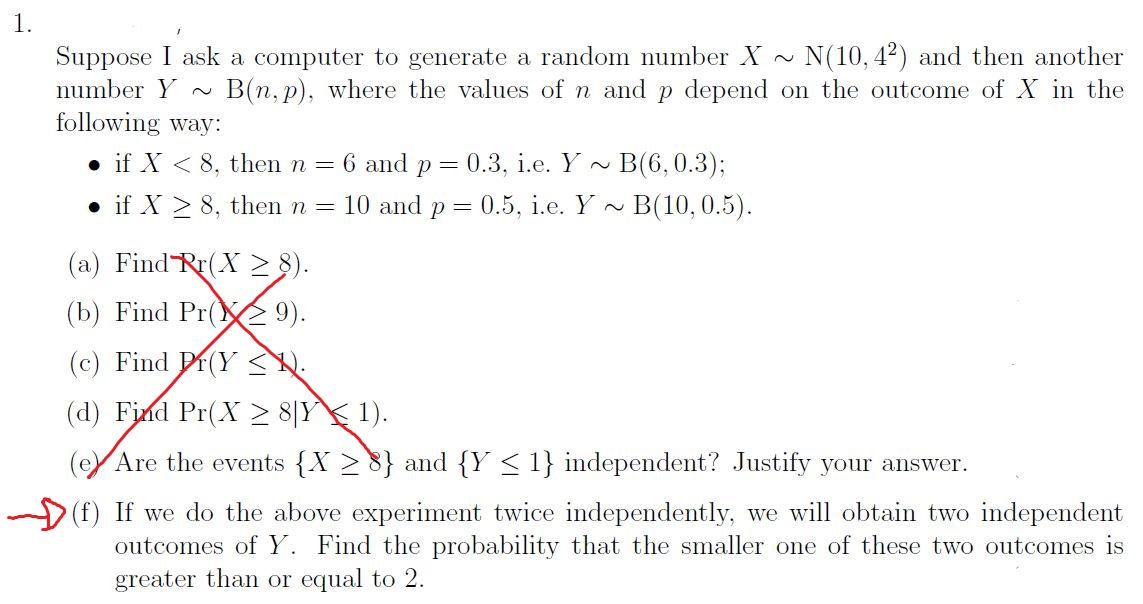Solved Suppose I ask a computer to generate a random number | Chegg.com