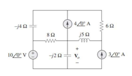 Solved Determine Vo in the circuit in the figure by applying | Chegg.com