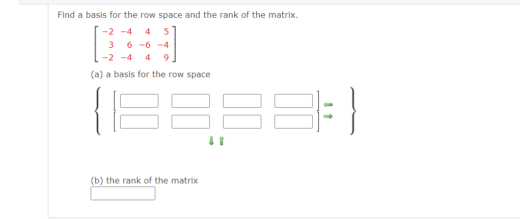 Solved Find a basis for the row space and the rank of the | Chegg.com
