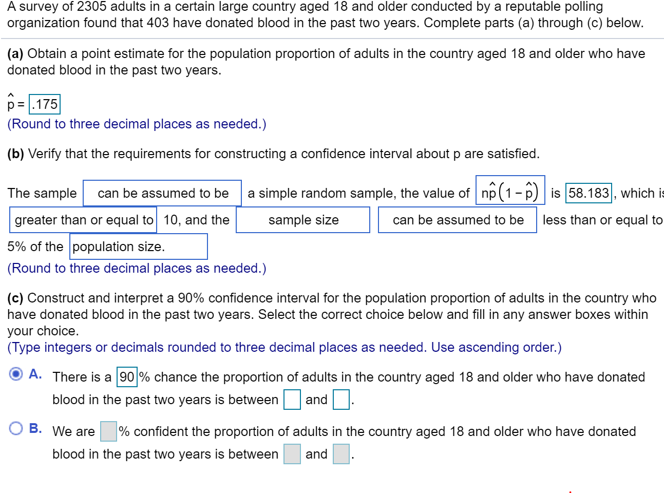 solved-a-survey-of-2305-adults-in-a-certain-large-country-chegg