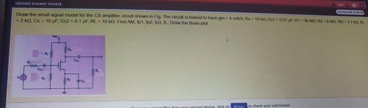 Solved Upload answer sheets 120 Testime OS11.50 Draw the | Chegg.com