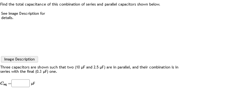 Solved Find the total capacitance of this combination of | Chegg.com