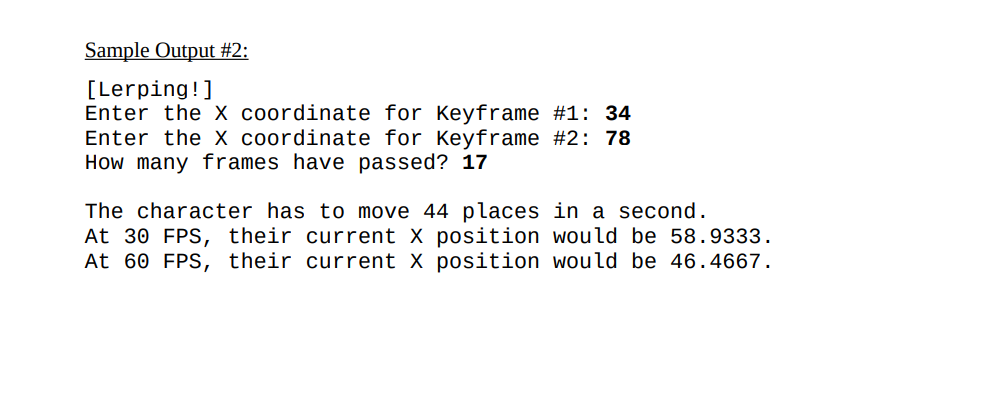 Solved Assignment 2B: Basics of Animation! When moving | Chegg.com