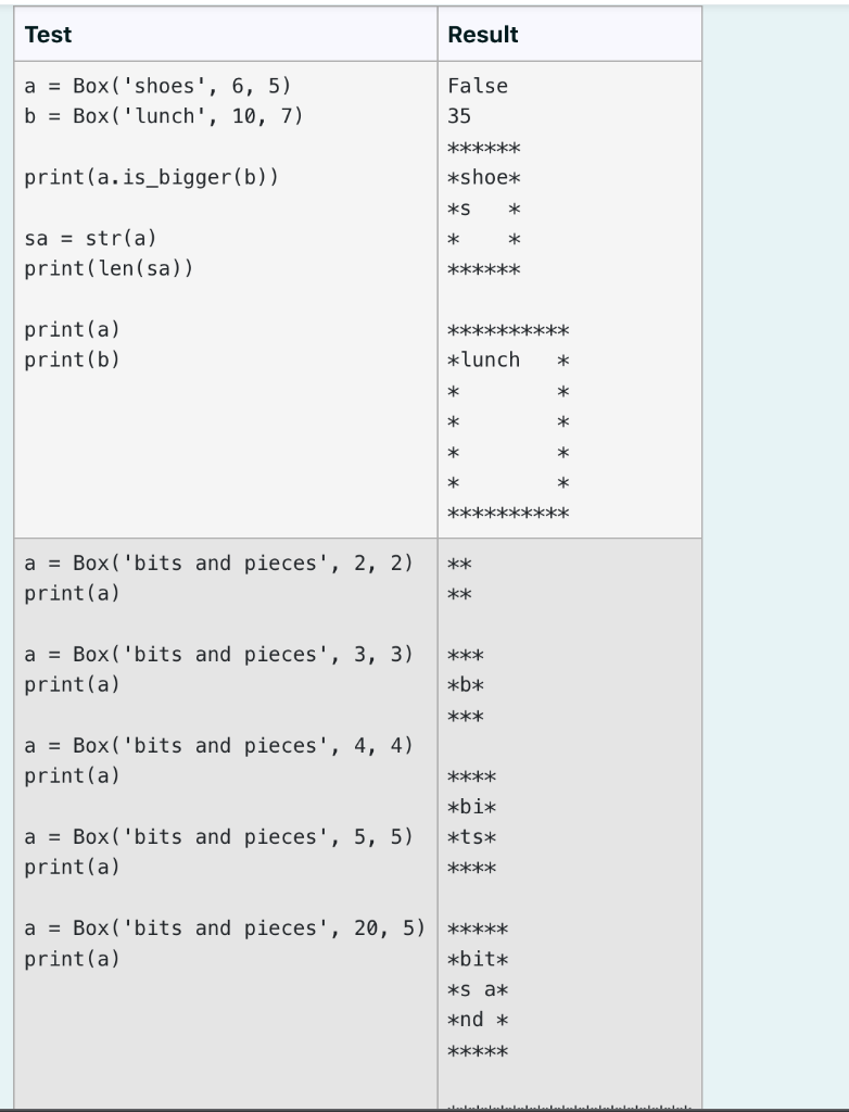 Solved Define a class called Box. Objects of this class type | Chegg.com