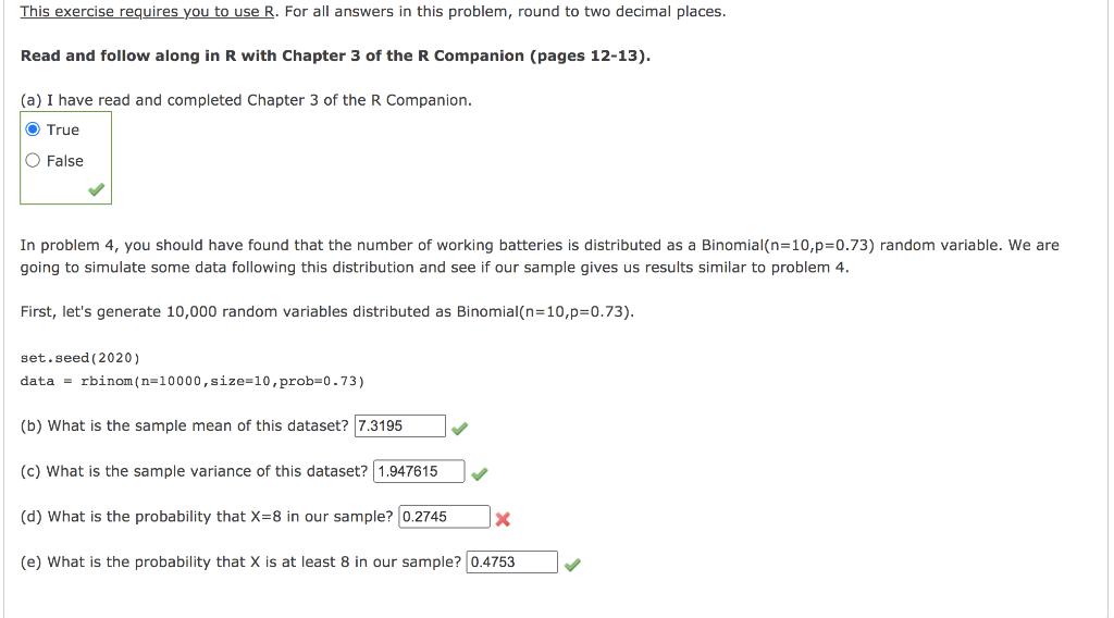 Solved This exercise requires you to use R. For all answers | Chegg.com