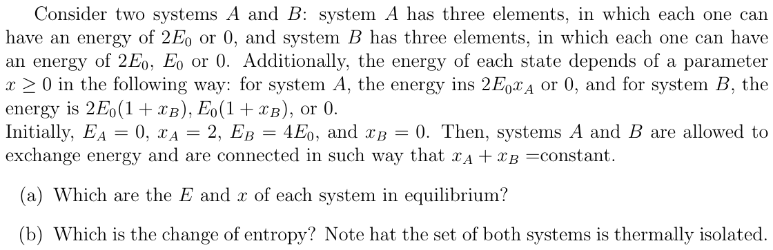 Solved Consider Two Systems A And B: System A Has Three | Chegg.com