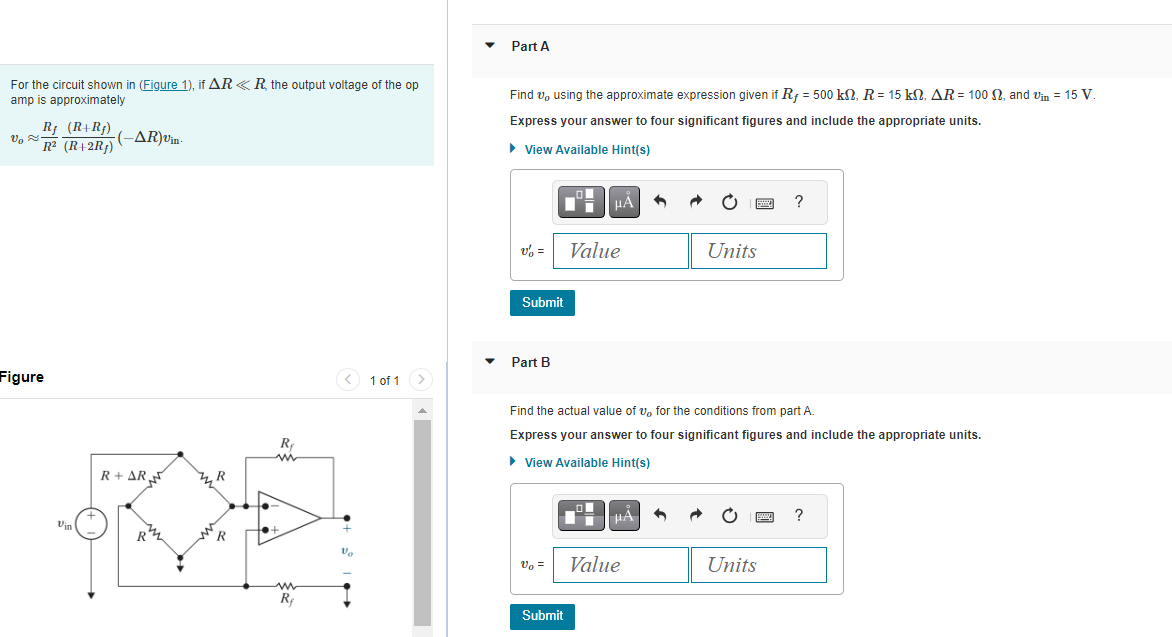 Solved For The Circuit Shown In Amp Is Approximately If | Chegg.com