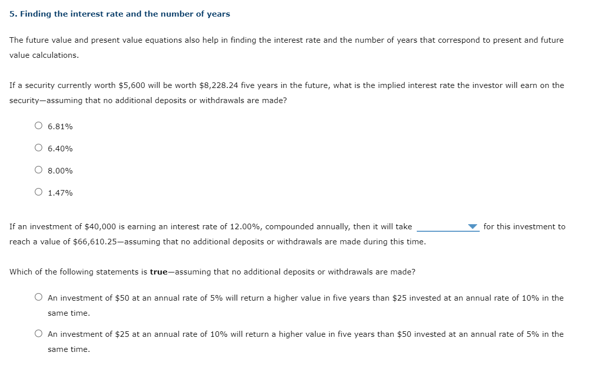 Solved If an investment of $40,000 is earning an interest | Chegg.com