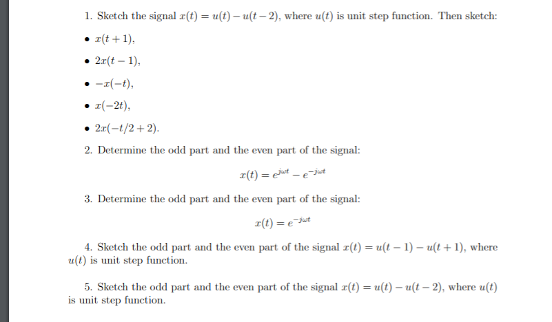 Signals and systems chapter 1
