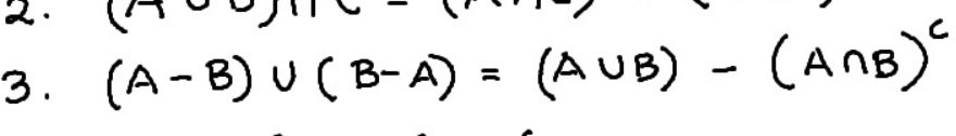 Solved 2: 3. (A-B) U (B-A) = (AUB) - (Ang) | Chegg.com