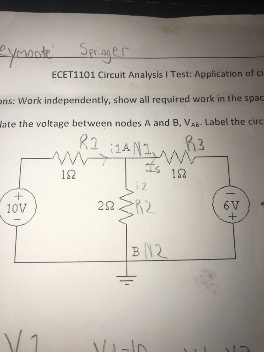 Solved Calculate the voltage between nodes A and B. V(ab). | Chegg.com
