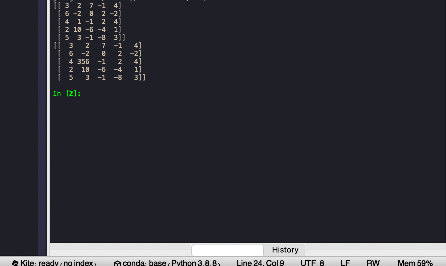 Solved IN Python, I have been tryin to edit the matrix but | Chegg.com