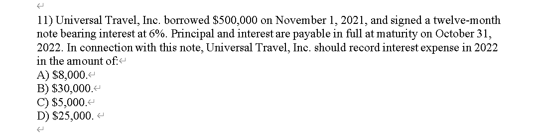 universal travel inc borrowed $500 000